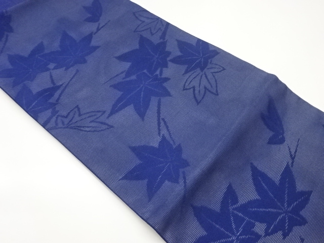 JAPANESE NAGOYA OBI FOR SUMMER / WOVEN MAPLE LEAVES